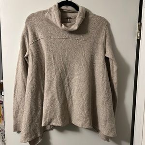 Free People Cream Sweater with Side Slits